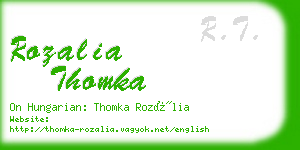 rozalia thomka business card